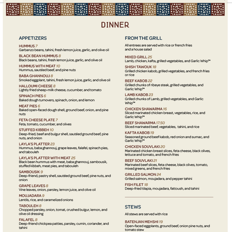 Menus